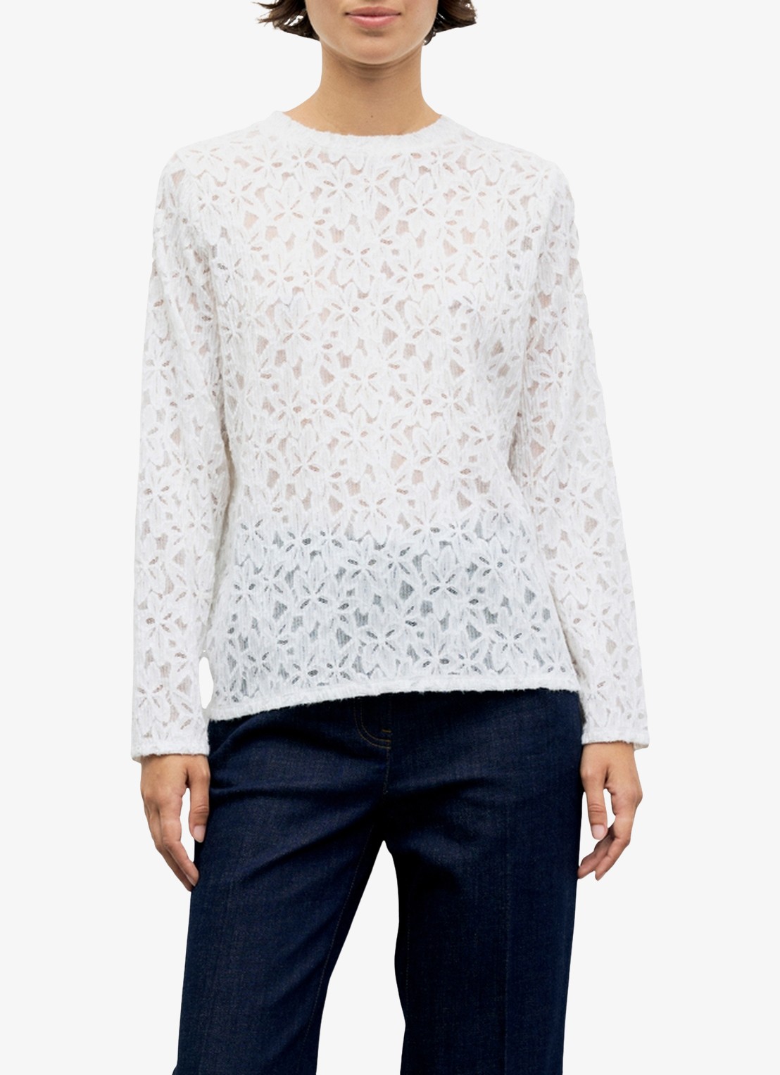 Gerard Darel Baby T-shirt van kant - detail 2 creme