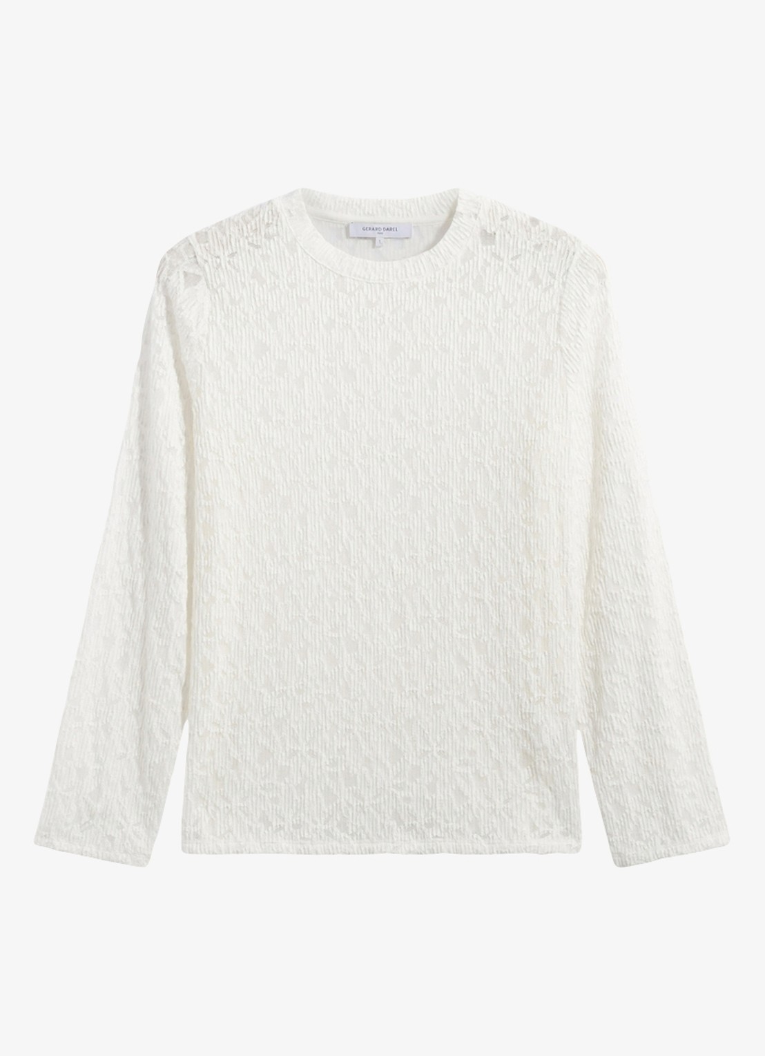 Gerard Darel Baby T-shirt van kant - voorkant 4 creme