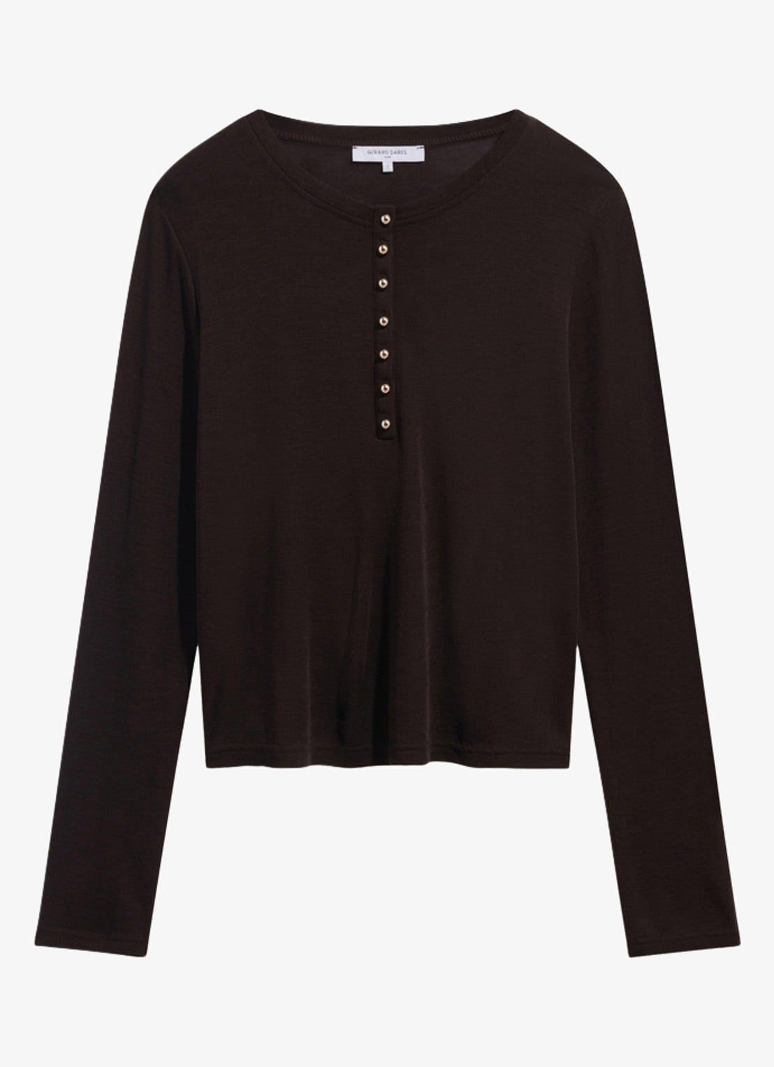 Gerard Darel Balie longsleeve van wol - voorkant bruin