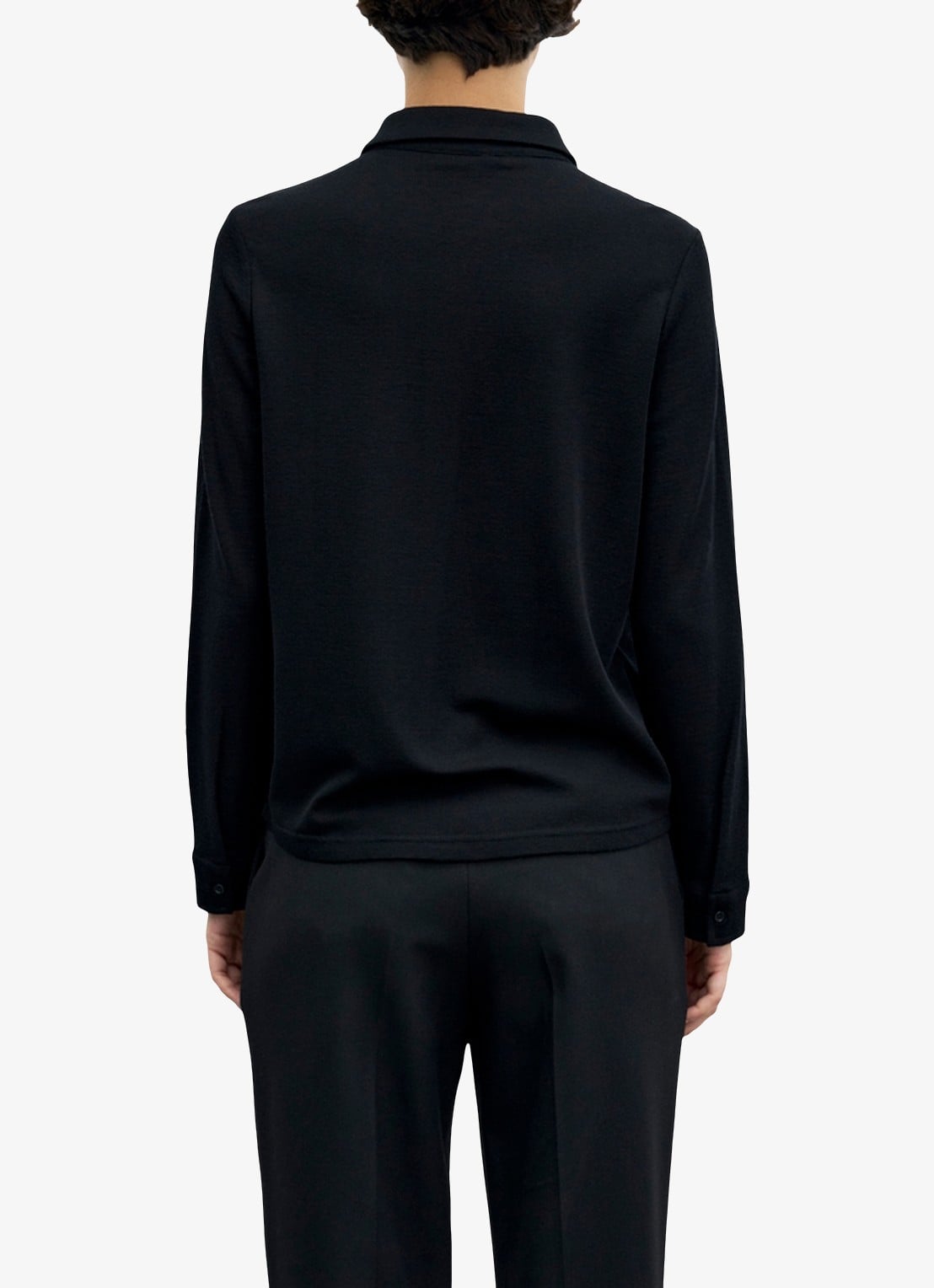 Gerard Darel Bambi blouse van wol met borduring - achterkant 2 zwart