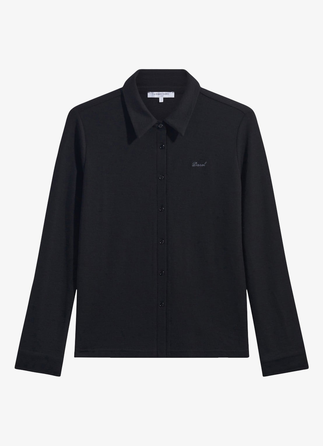 Gerard Darel Bambi blouse van wol met borduring - voorkant 3 zwart