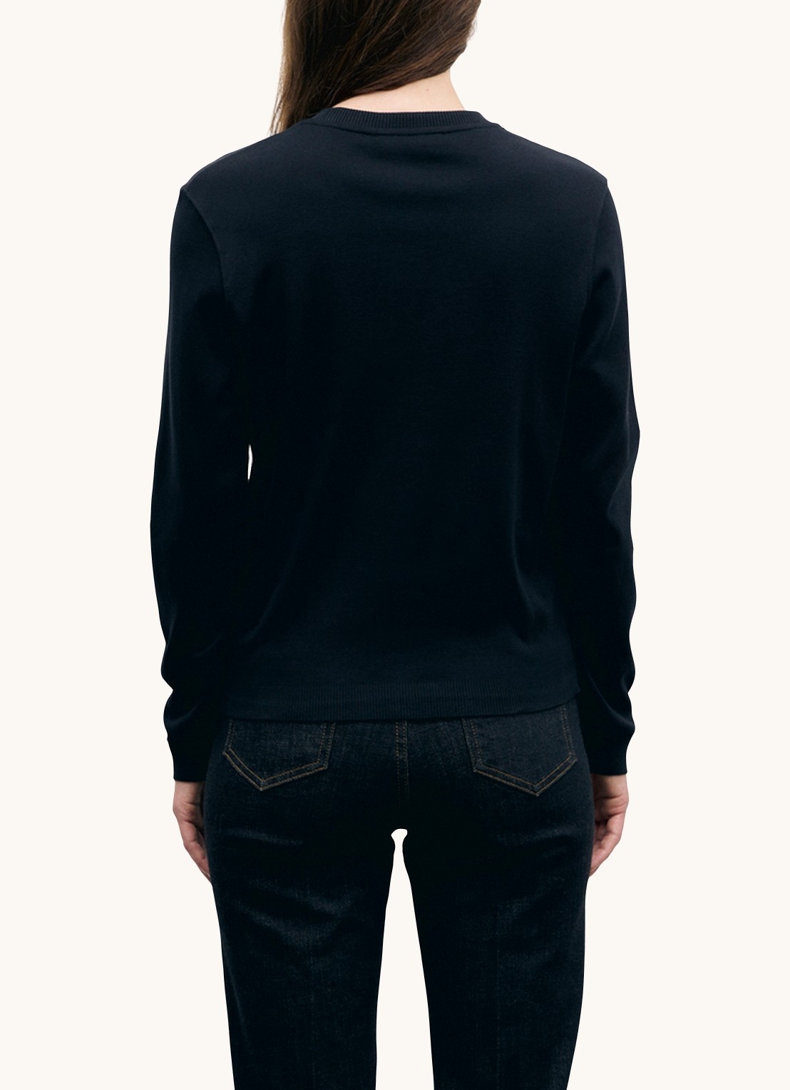 Gerard Darel Bara longsleeve met logoborduring - achterkant 2 zwart