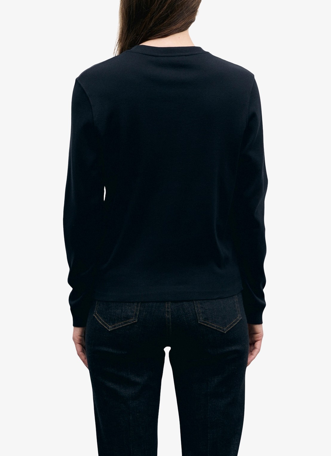 Gerard Darel Bara longsleeve met logoborduring - achterkant zwart