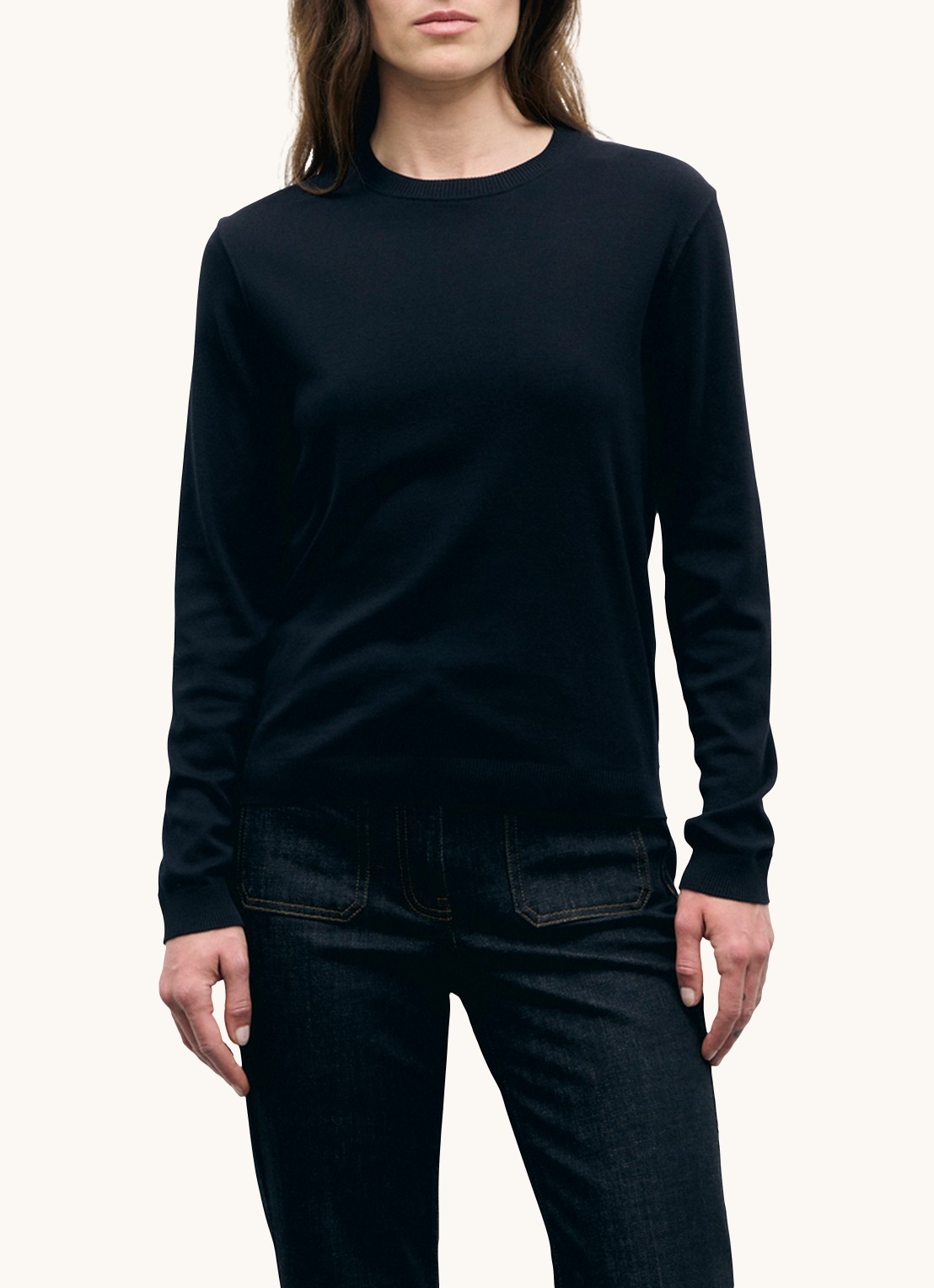 Gerard Darel Bara longsleeve met logoborduring - detail zwart