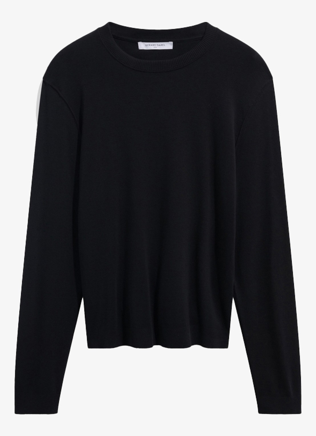 Gerard Darel Bara longsleeve met logoborduring - voorkant 2 zwart