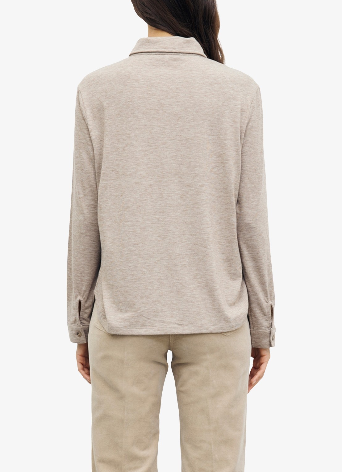 Gerard Darel Barba blouse met borstzakken - achterkant 4 beige