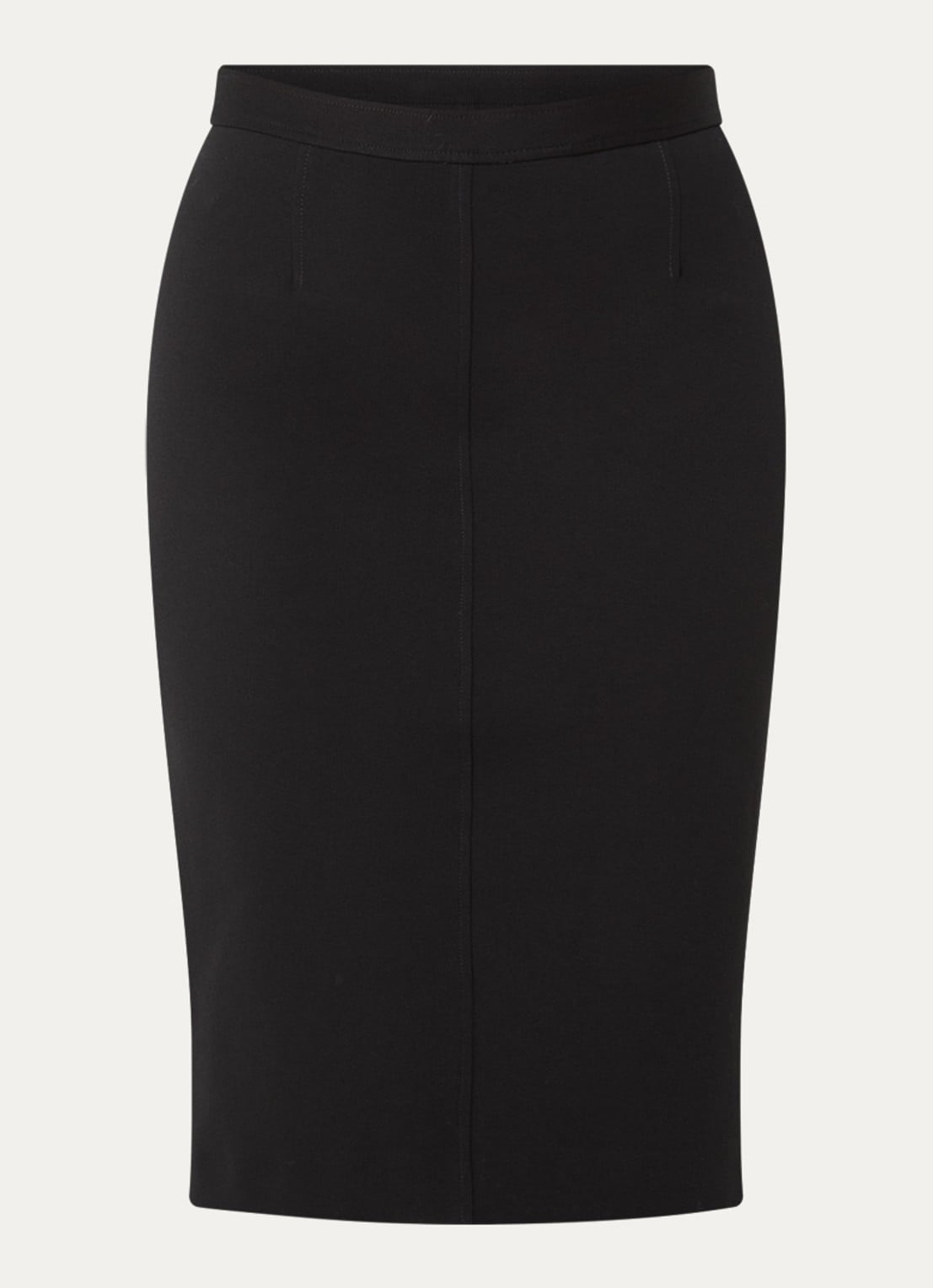 Gerard Darel Beatrice midi kokerrok met siernaad - voorkant 2 zwart
