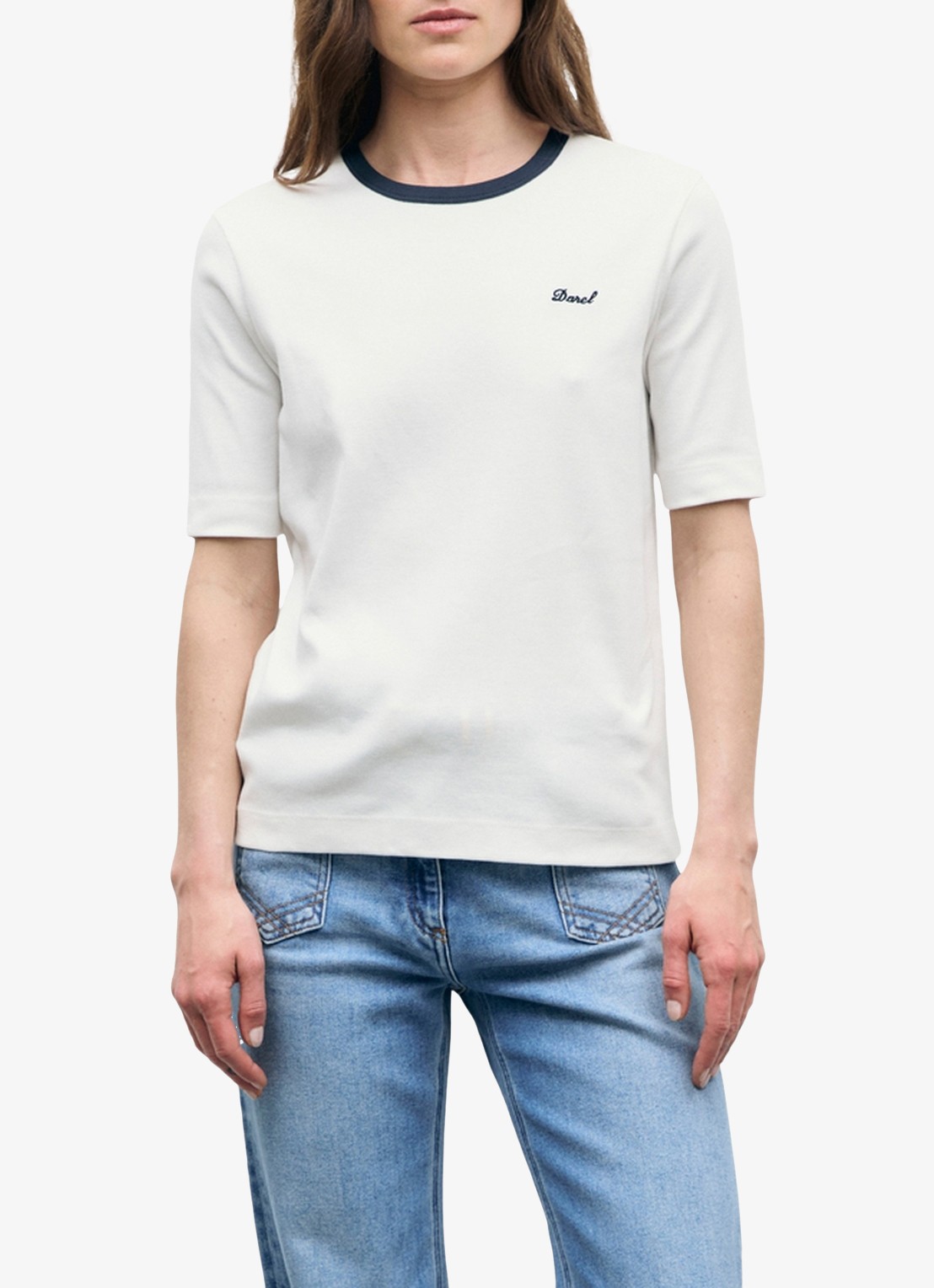Gerard Darel Bess T-shirt met borduring - detail wit