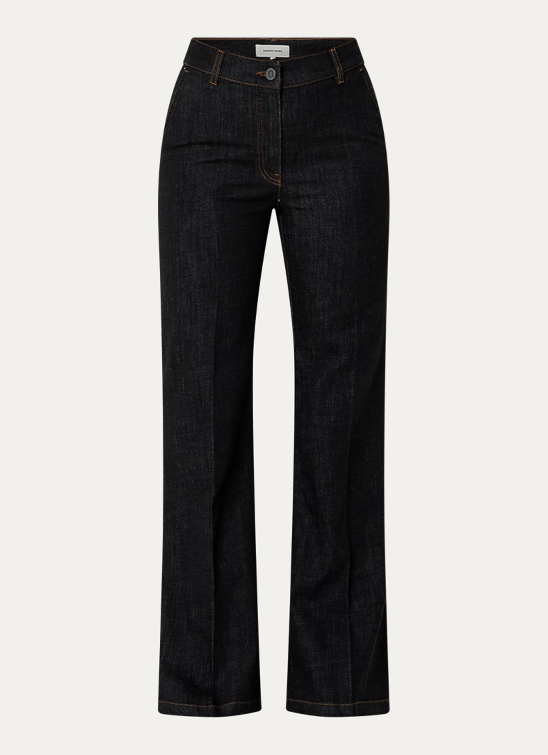 Gerard Darel Cally high waist loose fit jeans met steekzakken - voorkant 2 zwart