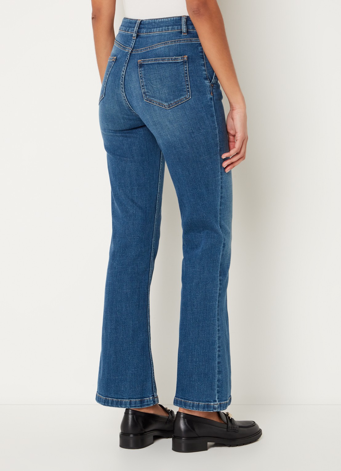 Gerard Darel Camy high waist bootcut jeans met medium wassing - achterkant 2 indigo
