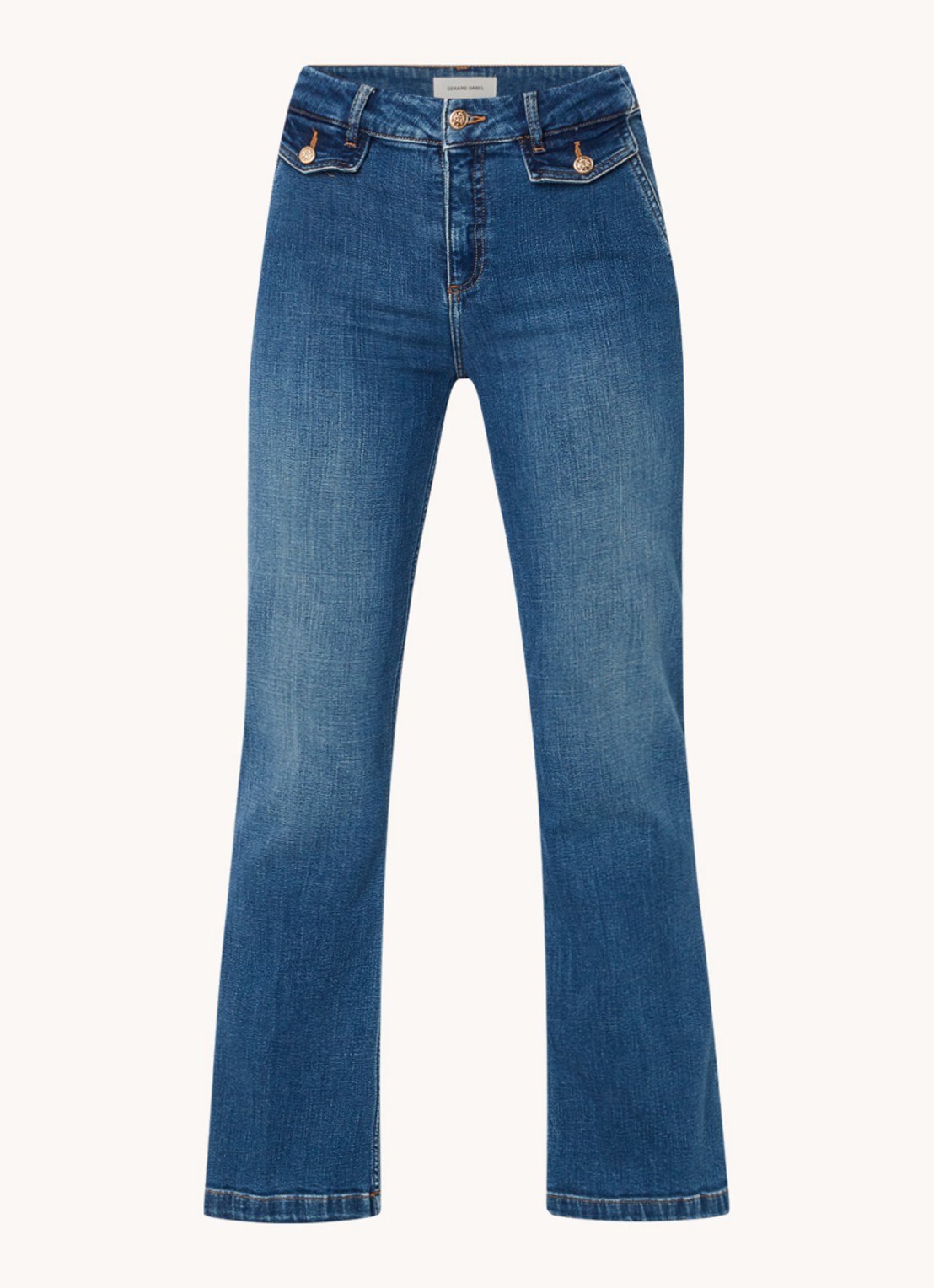 Gerard Darel Camy high waist bootcut jeans met medium wassing - voorkant 3 indigo