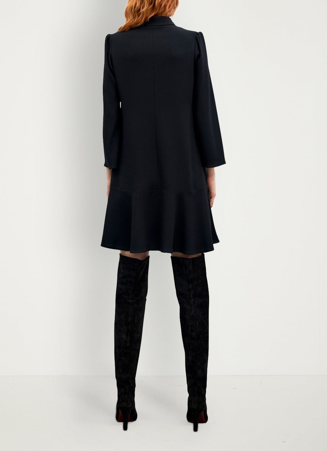 Gerard Darel Carla mini jurk met plooien - achterkant 5 zwart