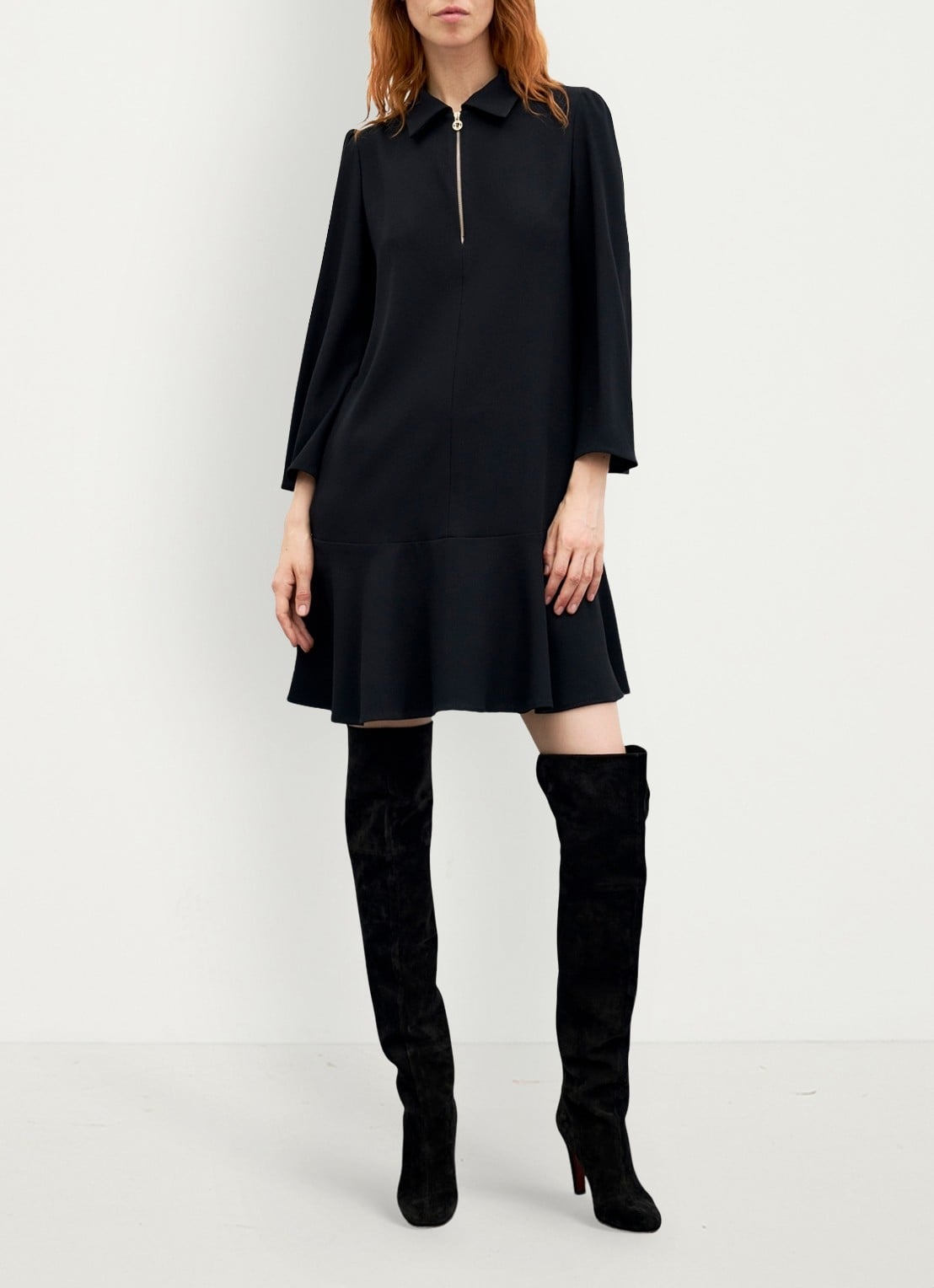 Gerard Darel Carla mini jurk met plooien - detail 4 zwart