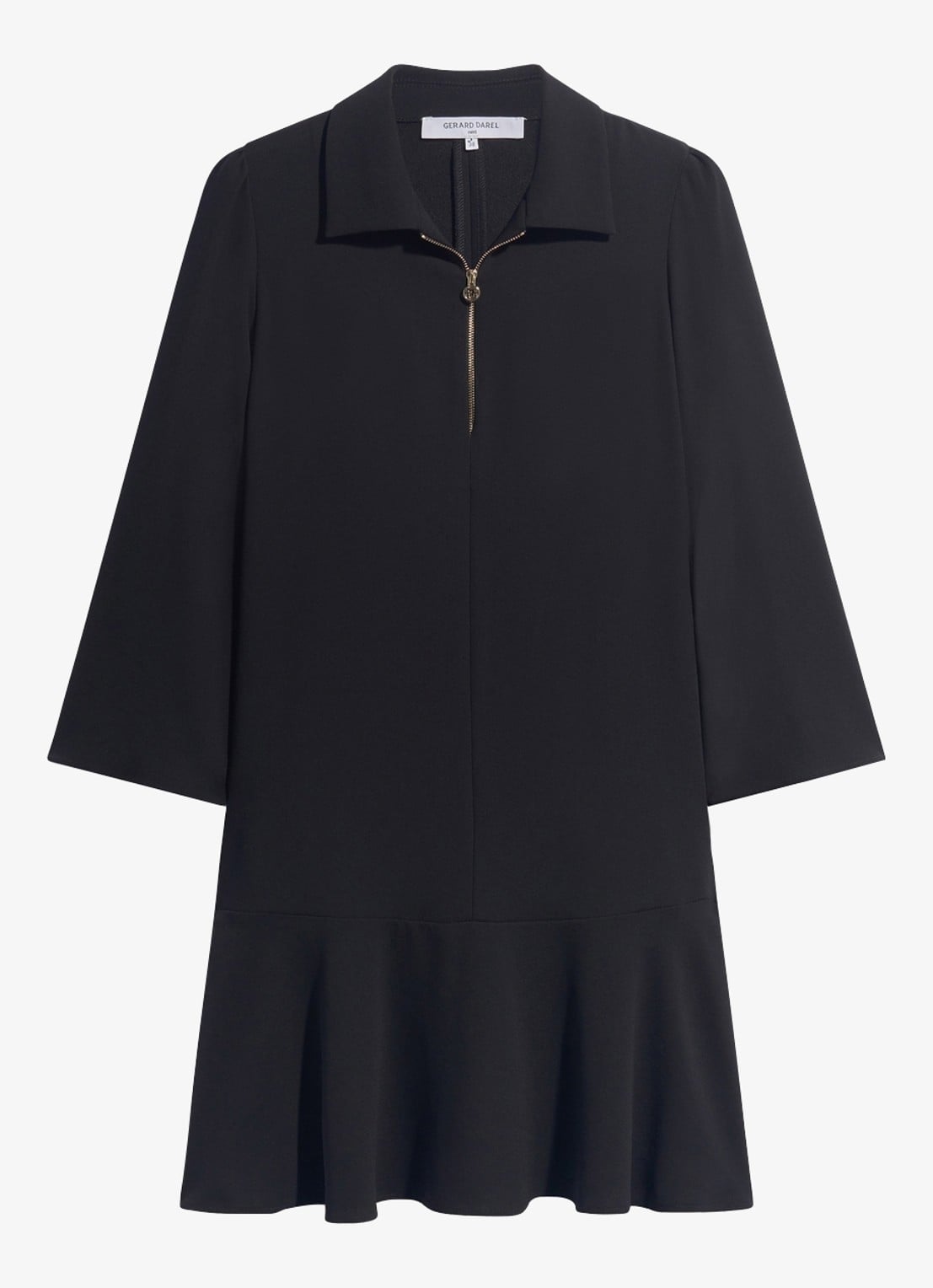 Gerard Darel Carla mini jurk met plooien - voorkant zwart