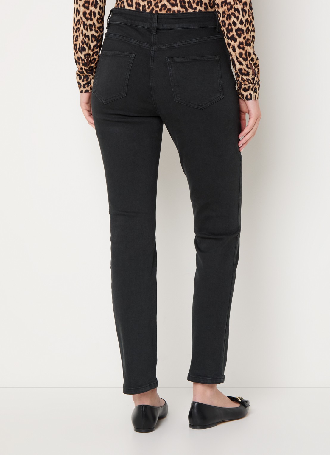 Gerard Darel Carmen high waist slim fit jeans met steekzakken - achterkant 3 zwart