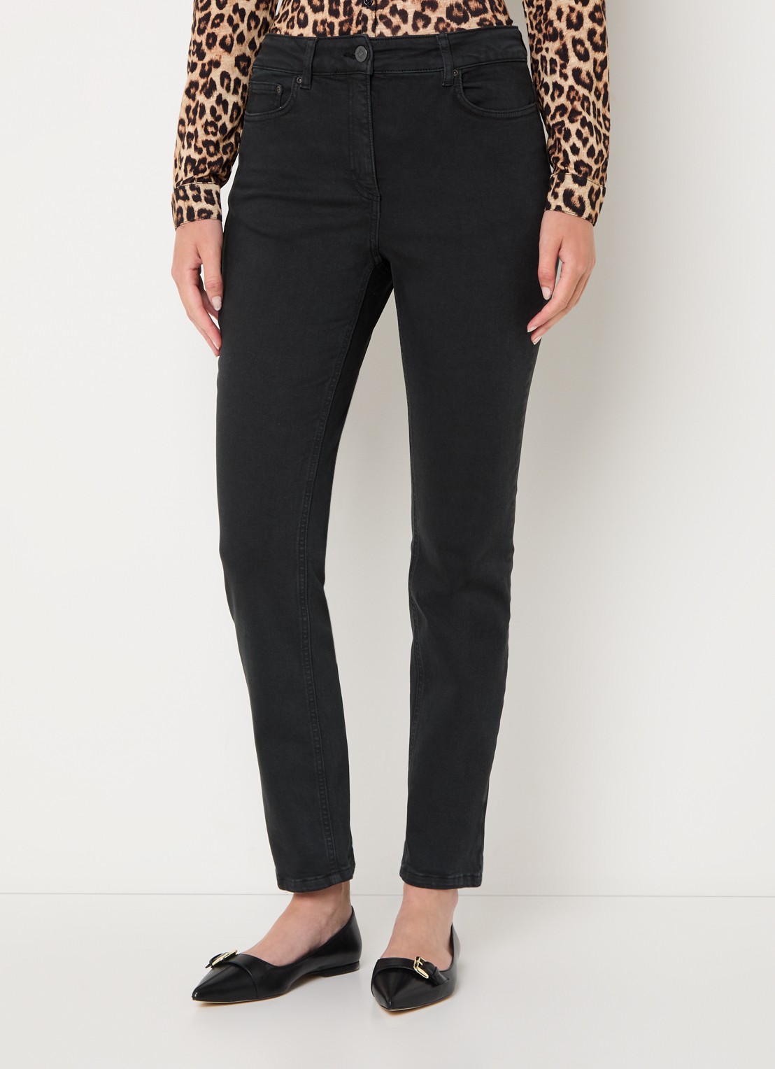 Gerard Darel Carmen high waist slim fit jeans met steekzakken - detail 4 zwart