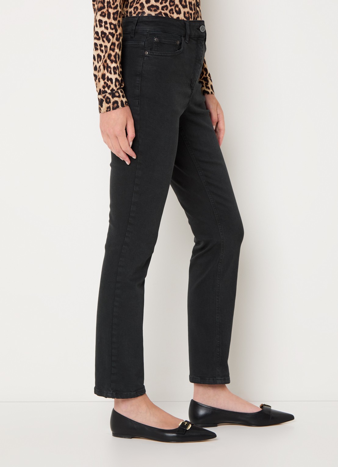 Gerard Darel Carmen high waist slim fit jeans met steekzakken - detail 5 zwart