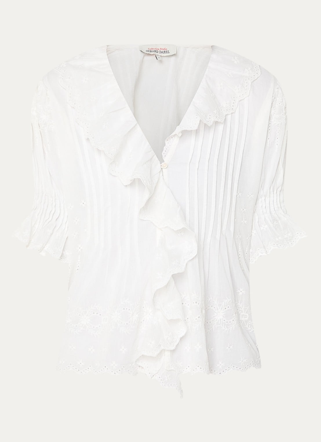 Gerard Darel Ceylia tuniek met broderie - voorkant 2 wit