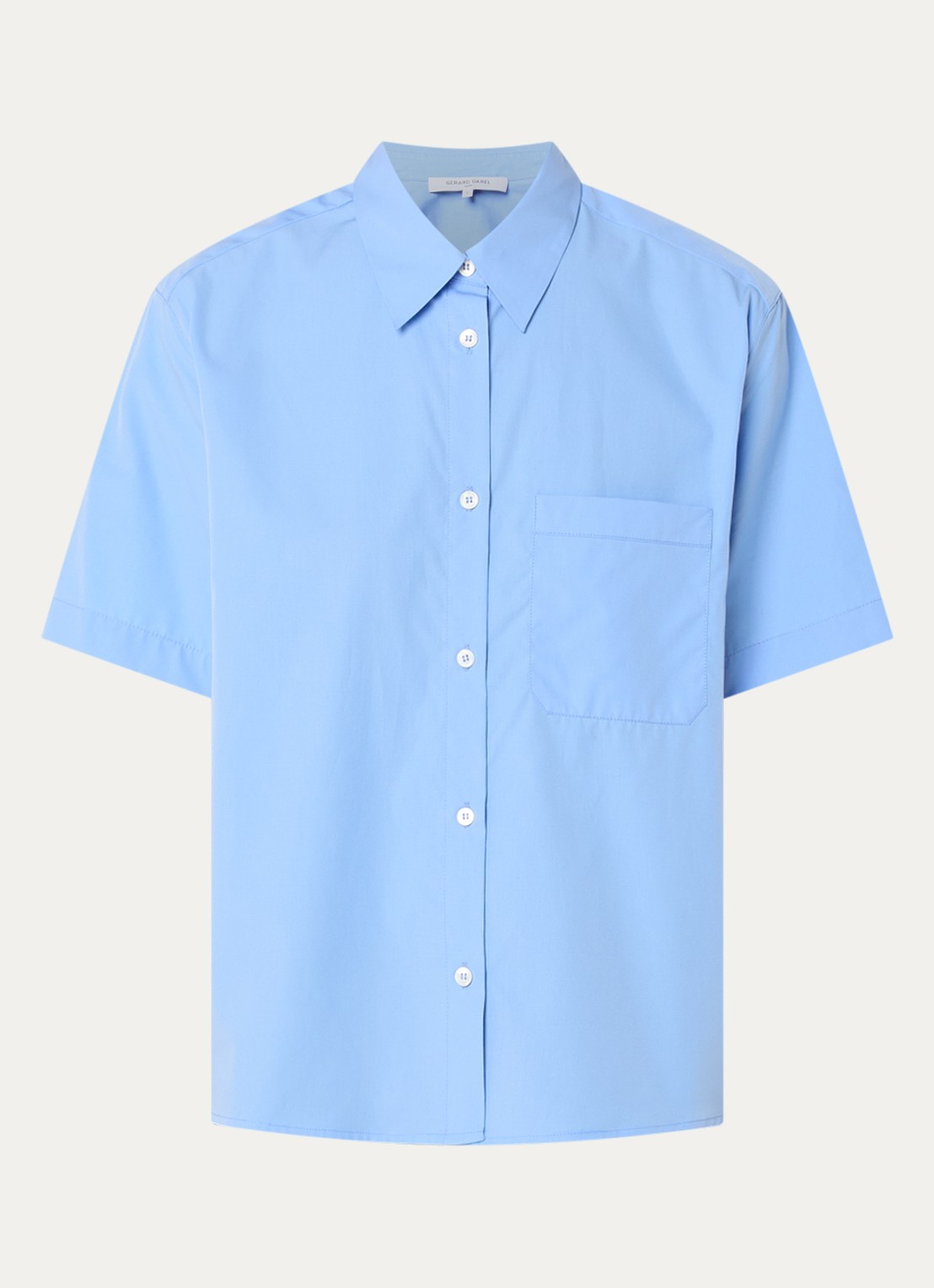 Gerard Darel Chayna blouse met borstzak - voorkant 3 blauwgrijs