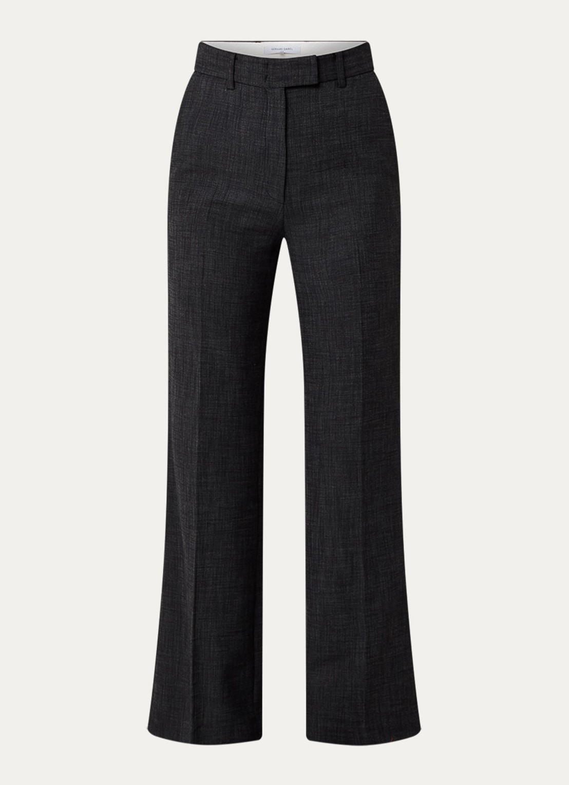 Gerard Darel Cherie high waist flared fit pantalon met steekzakken - voorkant 3 antraciet