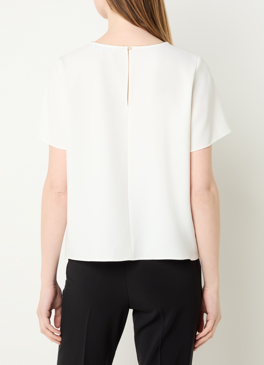Gerard Darel Ciara top met ronde hals - achterkant creme