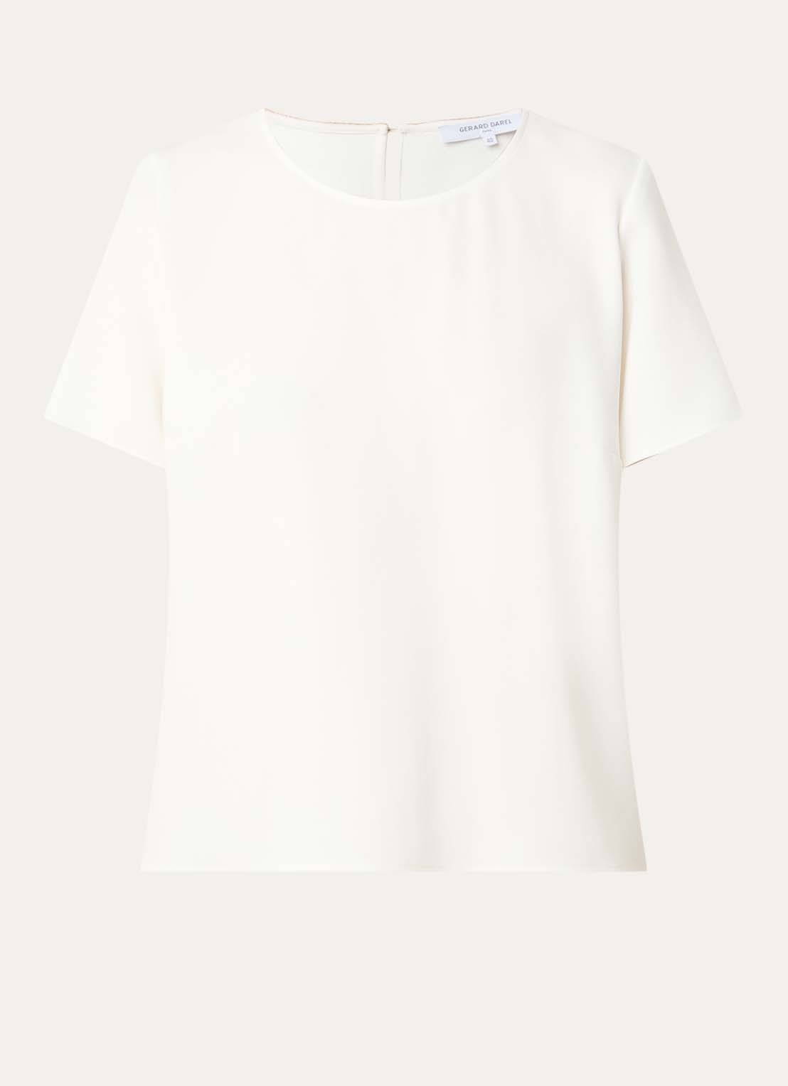 Gerard Darel Ciara top met ronde hals - voorkant 2 creme