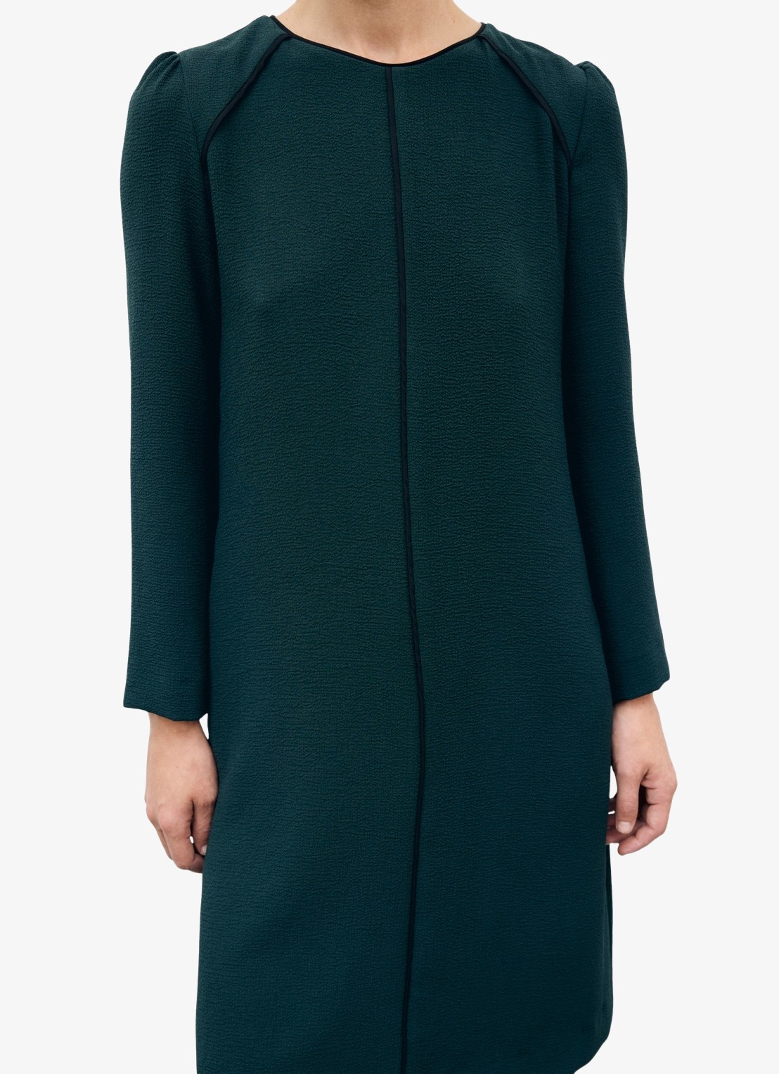 Gerard Darel Clare midi jurk van crêpe - detail 2 donkergroen