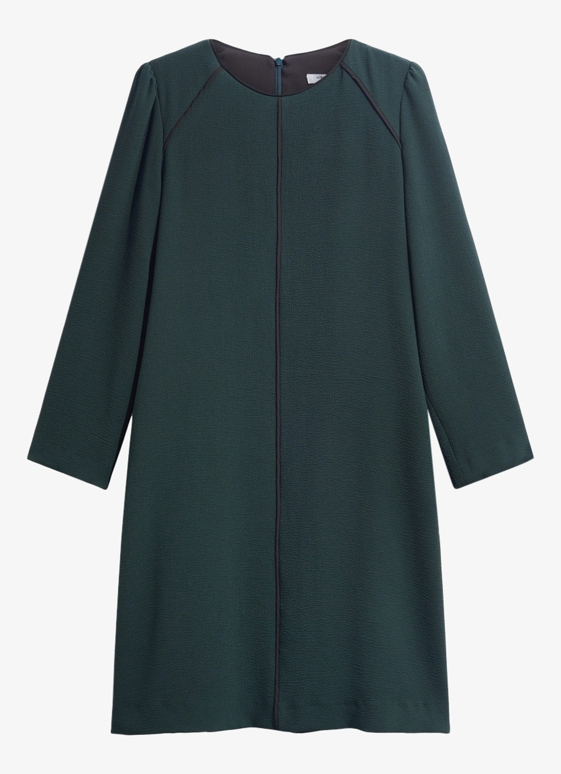Gerard Darel Clare midi jurk van crêpe - voorkant 3 donkergroen