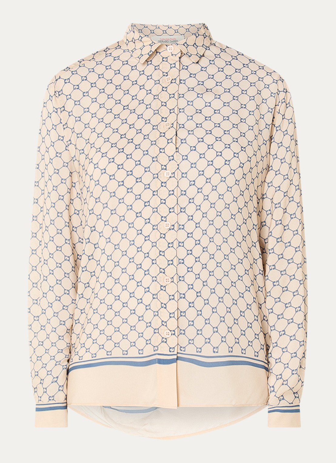 Gerard Darel Clariane blouse met logoprint - voorkant 2 beige