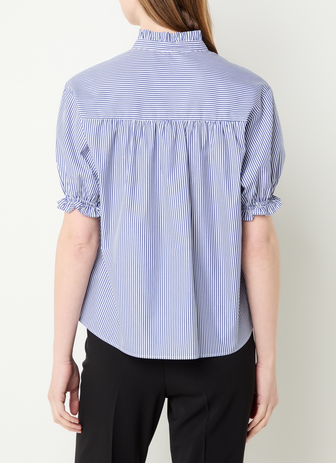 Gerard Darel Clee tuniek met streepprint - achterkant staalblauw