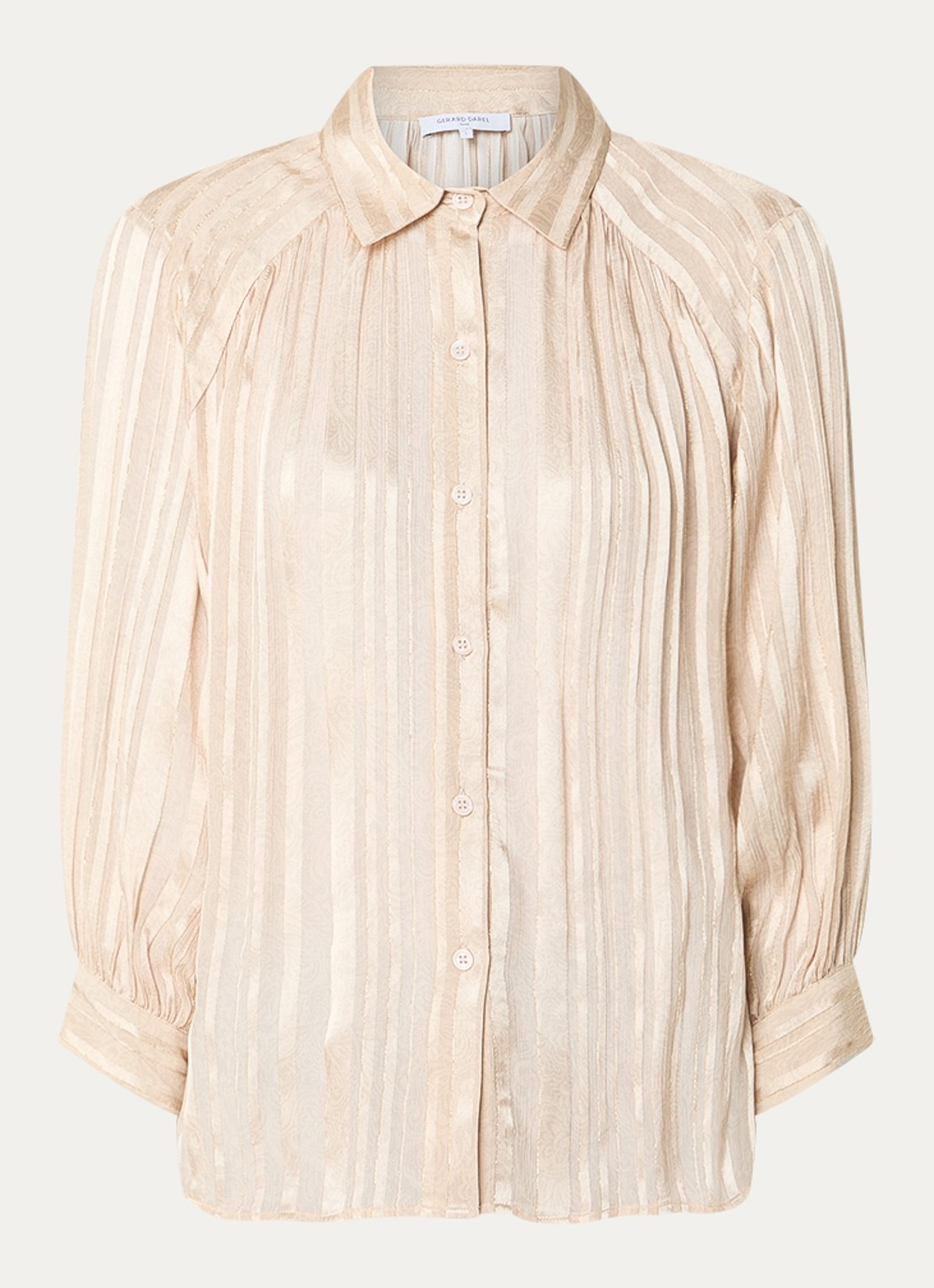 Gerard Darel Crina blouse met lurex - voorkant 2 khaki