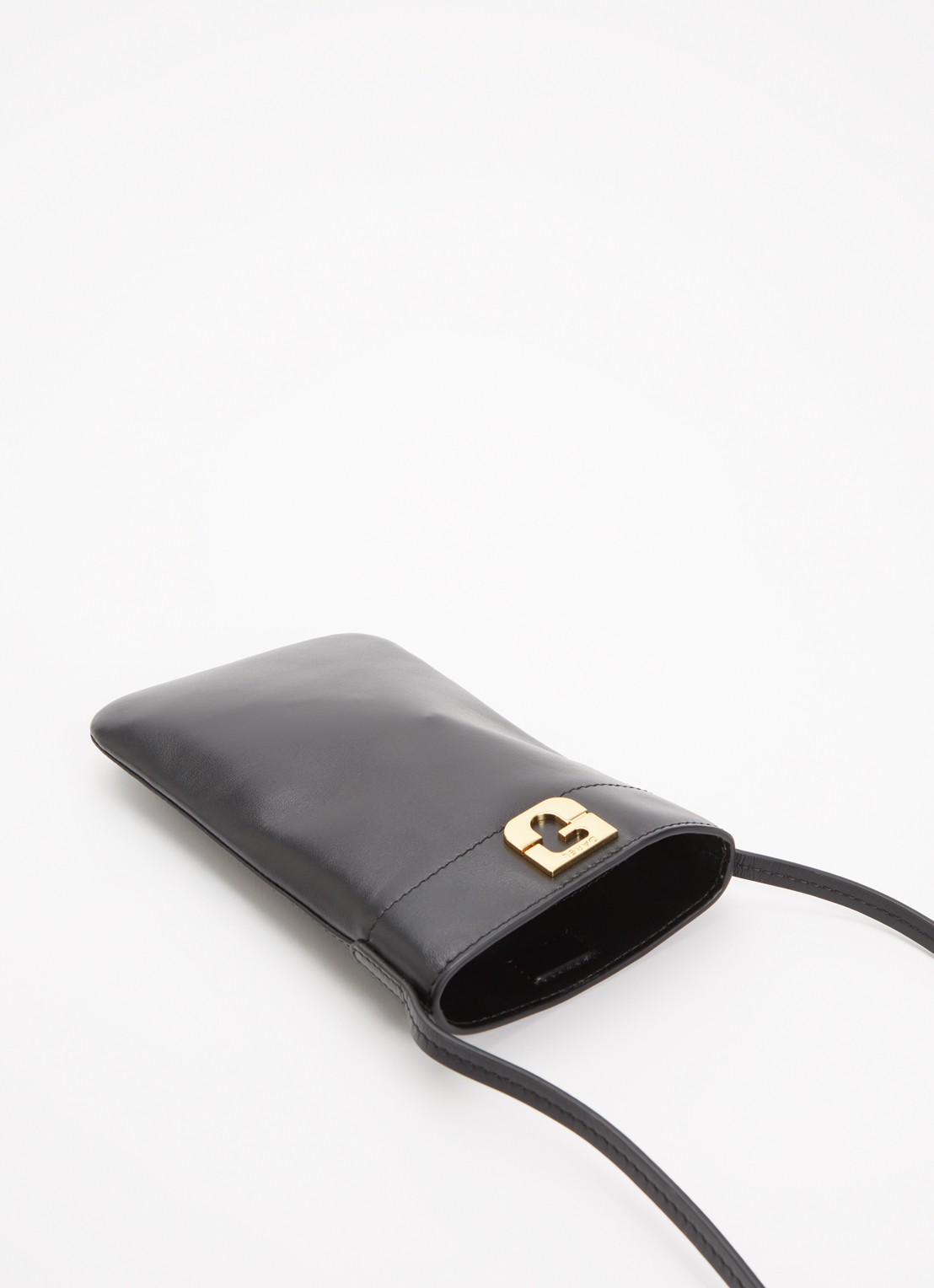 Gerard Darel Crossbody telefoonhoes van leer - detail zwart