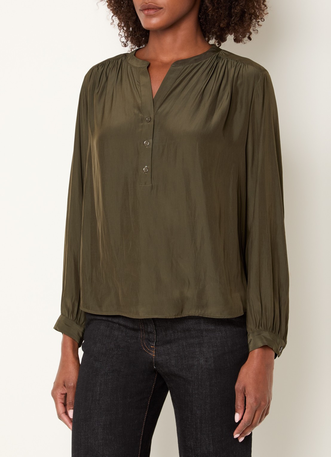 Gerard Darel Cyndie tuniek met ballonmouw - detail 4 brons