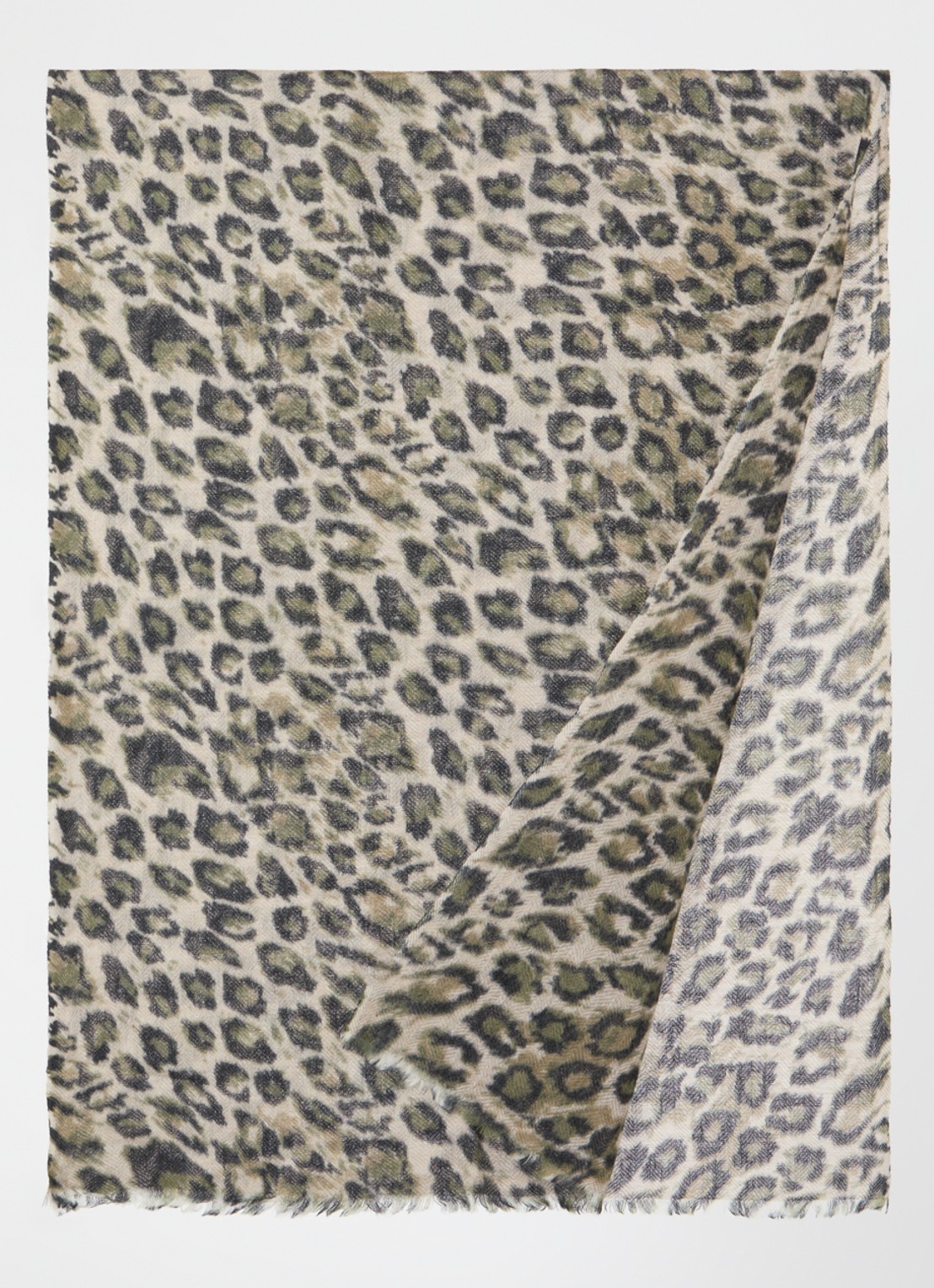 Gerard Darel Dany sjaal in kasjmierblend 185 x 75 cm - detail 2 donkergroen