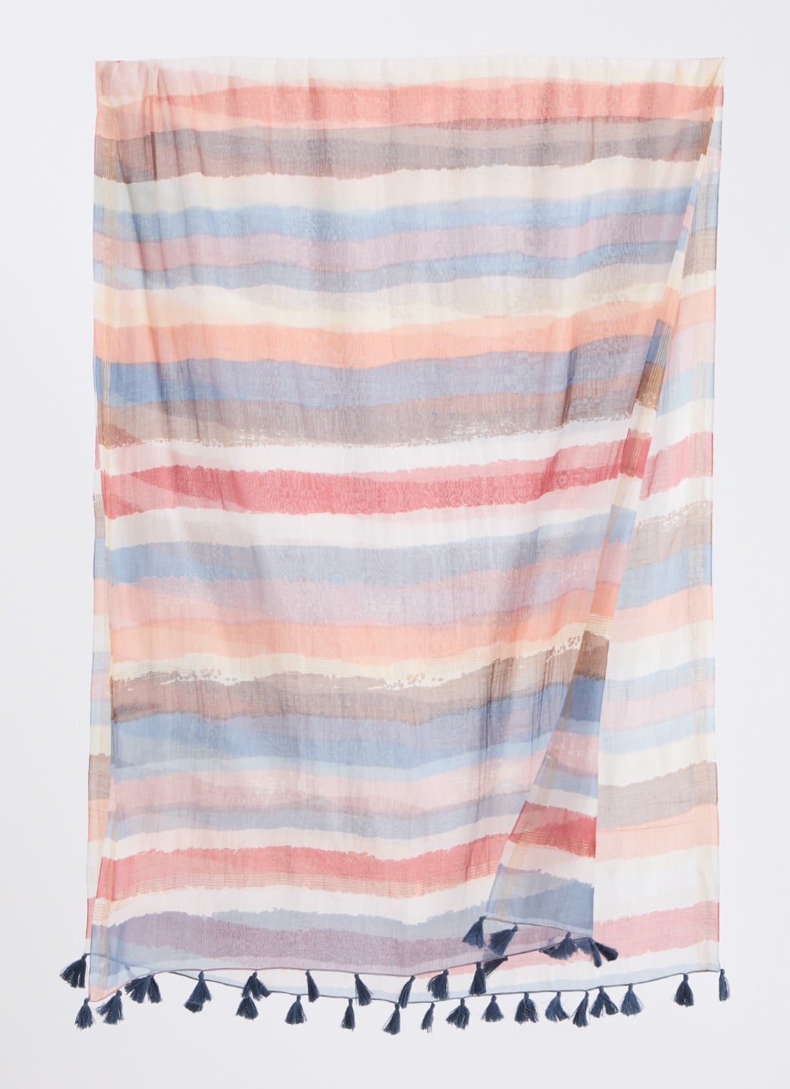 Gerard Darel Dinahe sjaal 70 x 180 cm  - detail 2 blauw