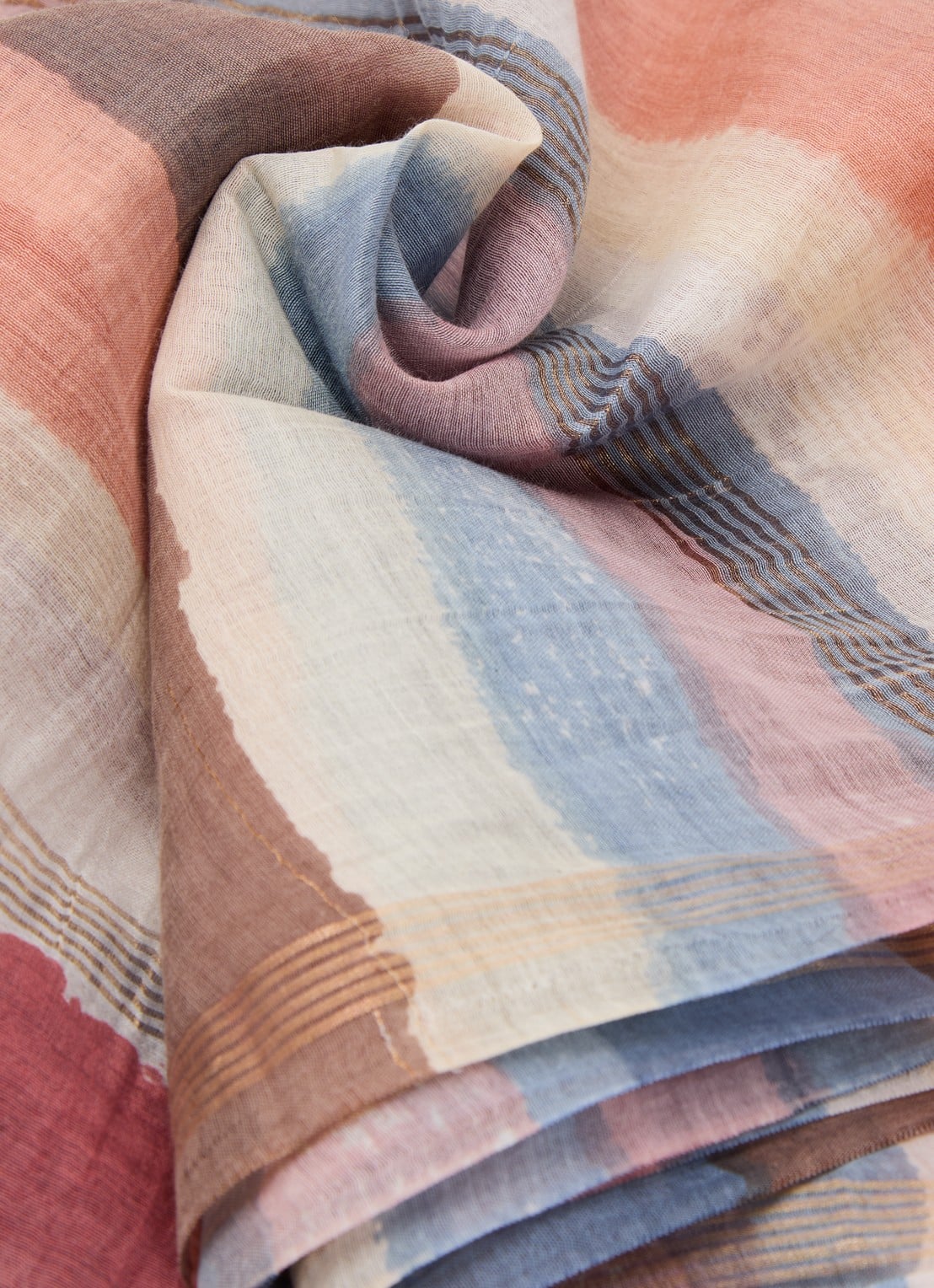 Gerard Darel Dinahe sjaal 70 x 180 cm  - detail 3 blauw