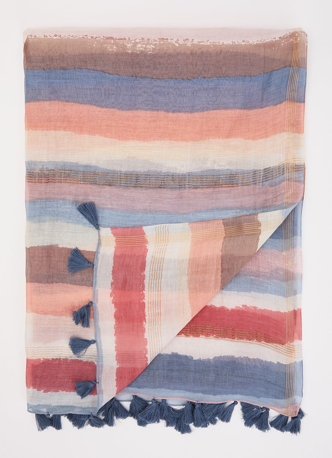 Gerard Darel Dinahe sjaal 70 x 180 cm  - voorkant blauw