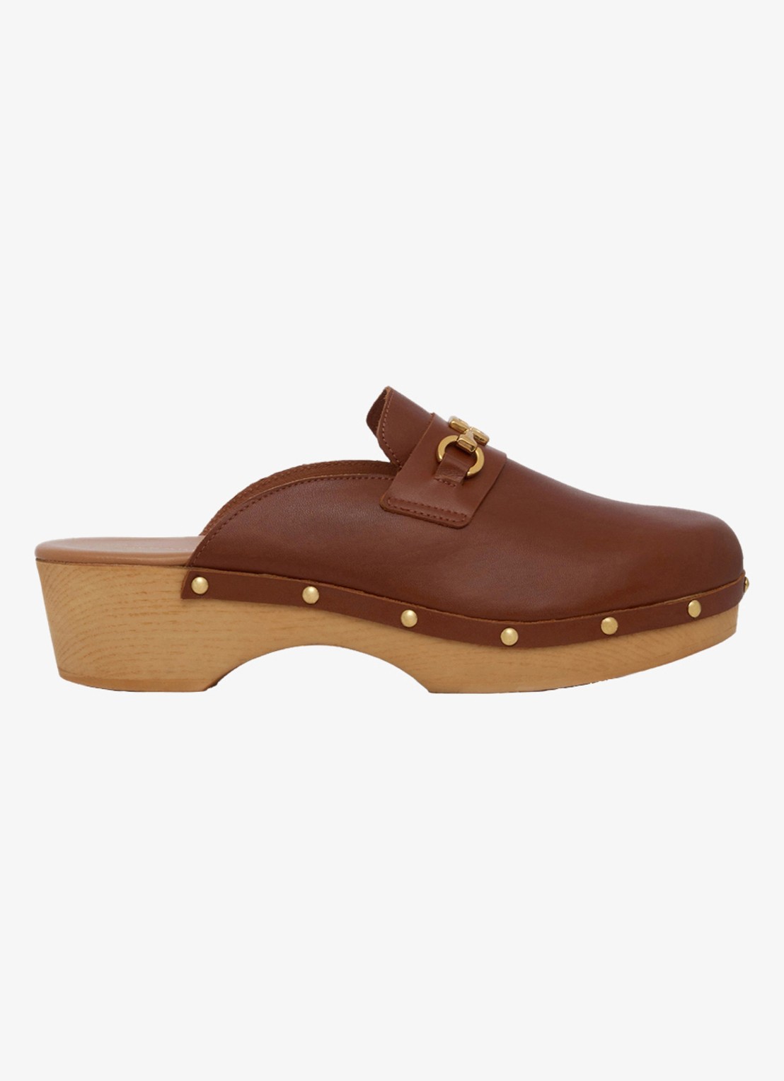 Gerard Darel Elena muiltje van leer - voorkant cognac