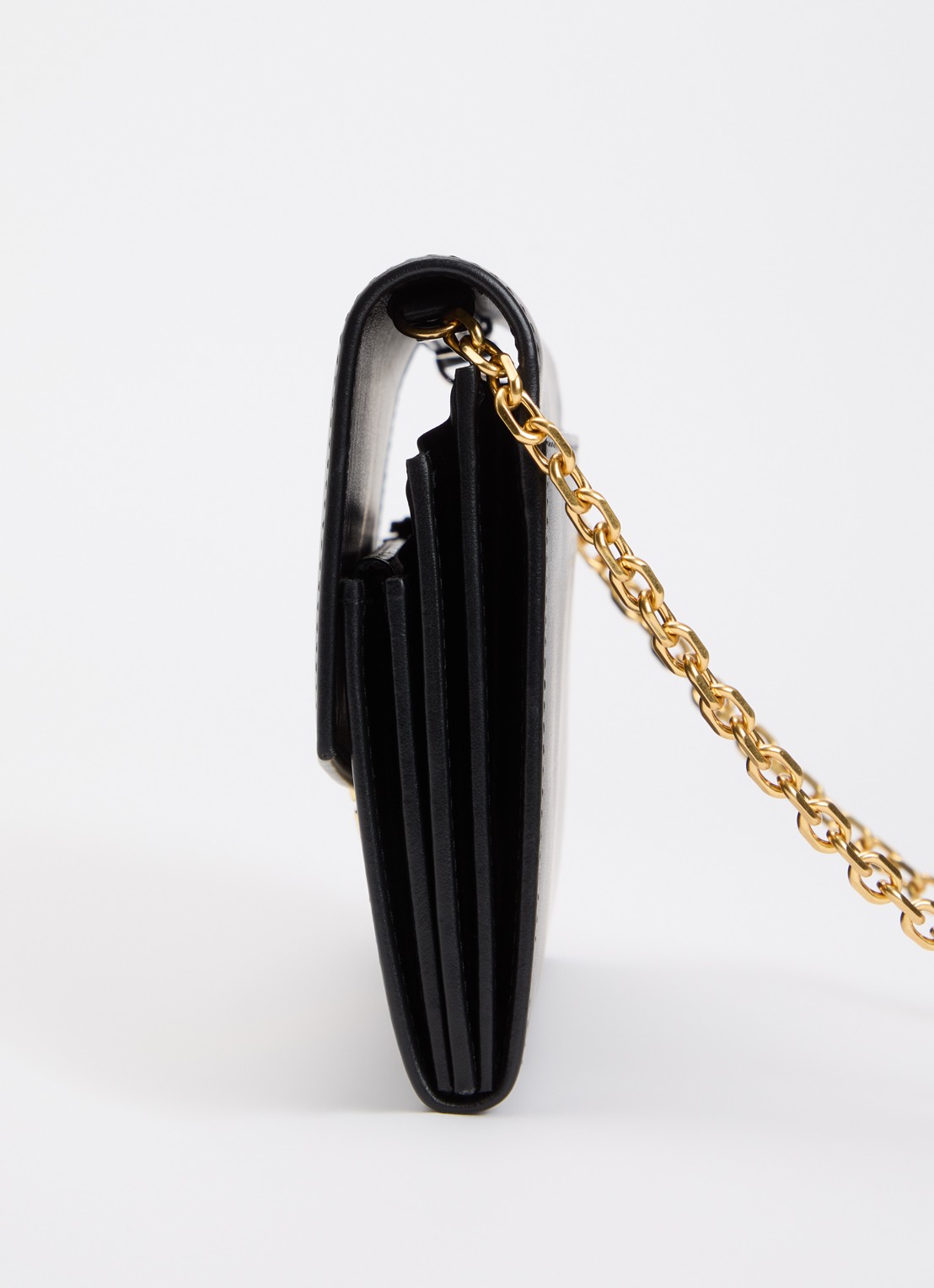Gerard Darel Enveloppe clutch van leer met afneembare schouderriem - detail 3 zwart