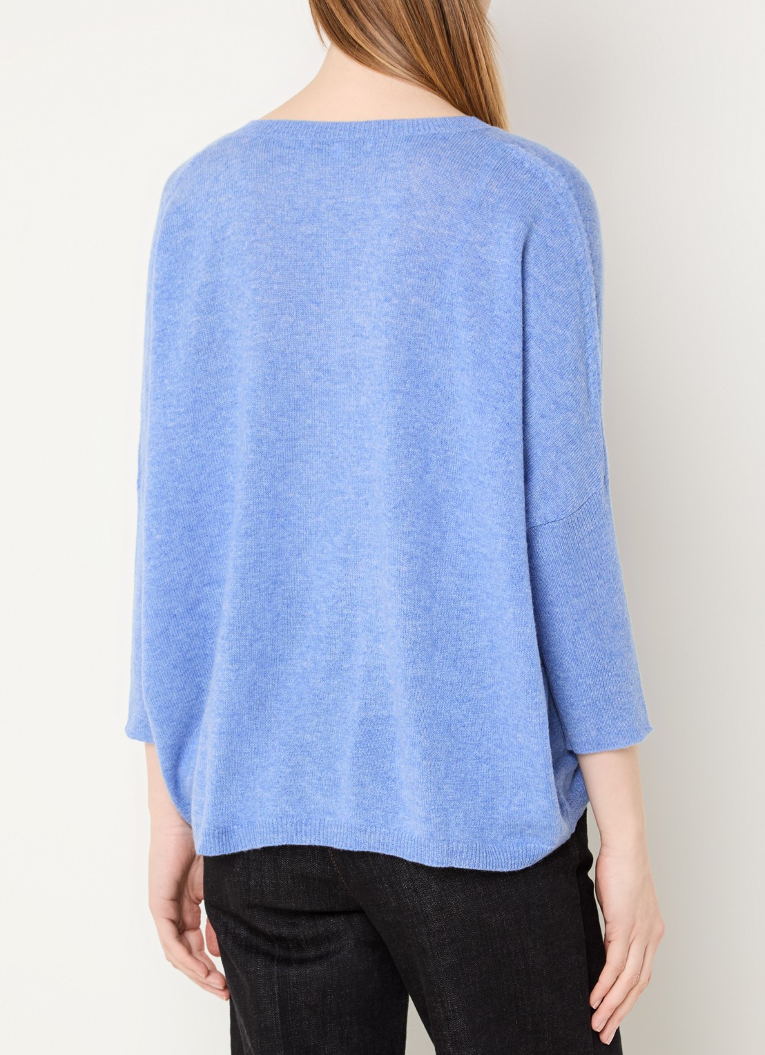 Gerard Darel Fijngebreide pullover van kasjmier - achterkant 3 blauw