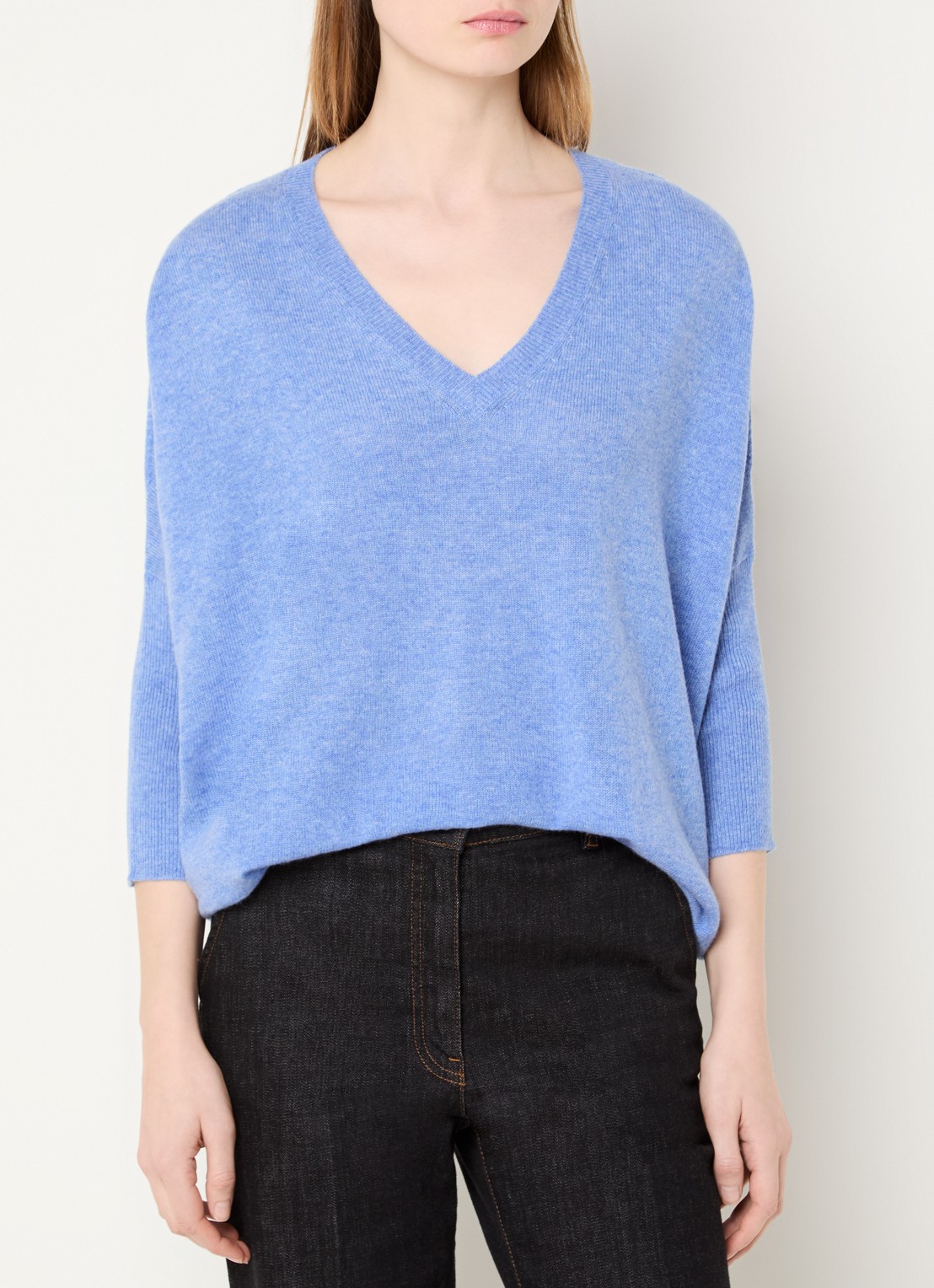 Gerard Darel Fijngebreide pullover van kasjmier - detail 4 blauw