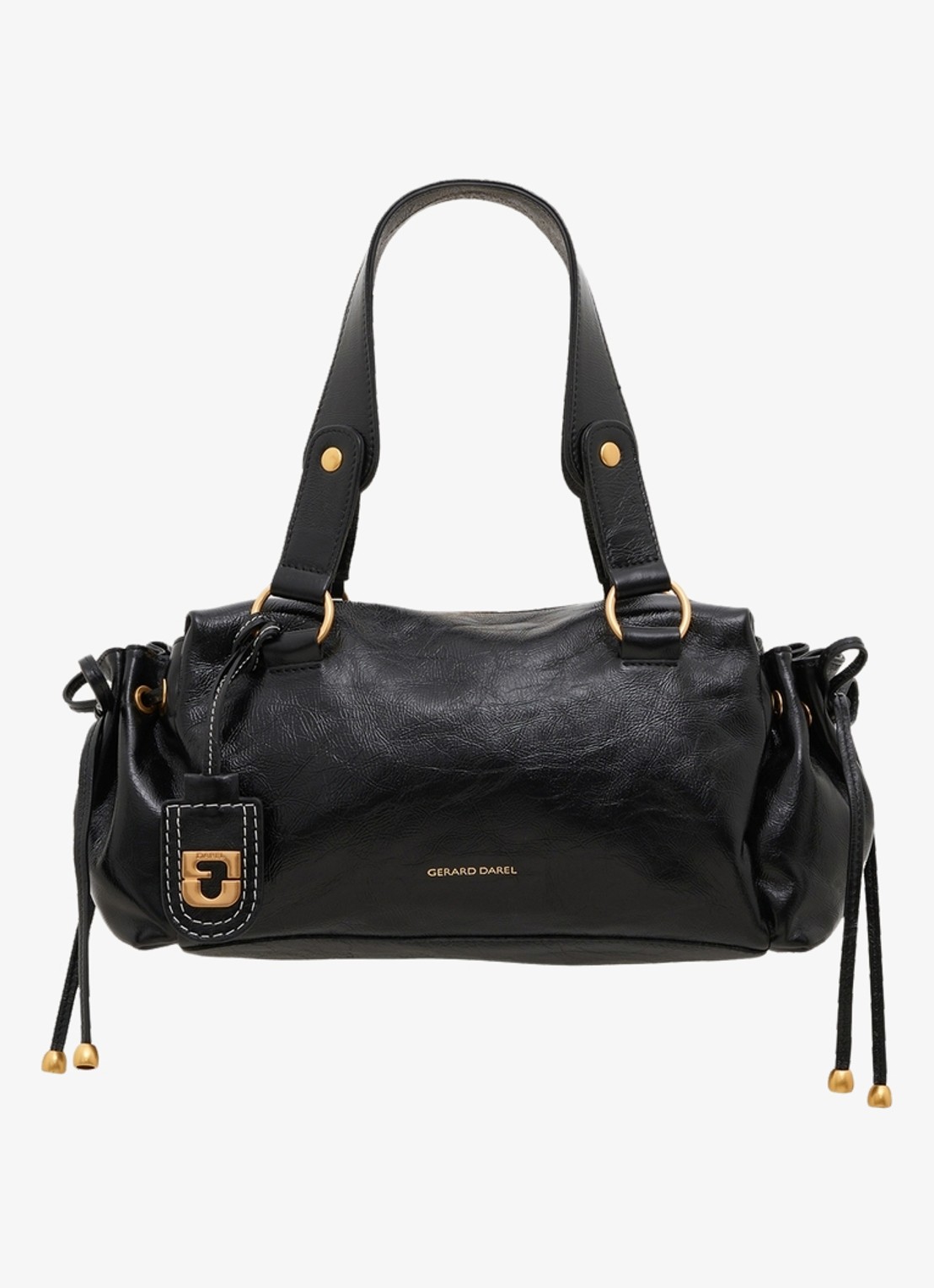Gerard Darel Grace handtas van leer - voorkant 3 zwart