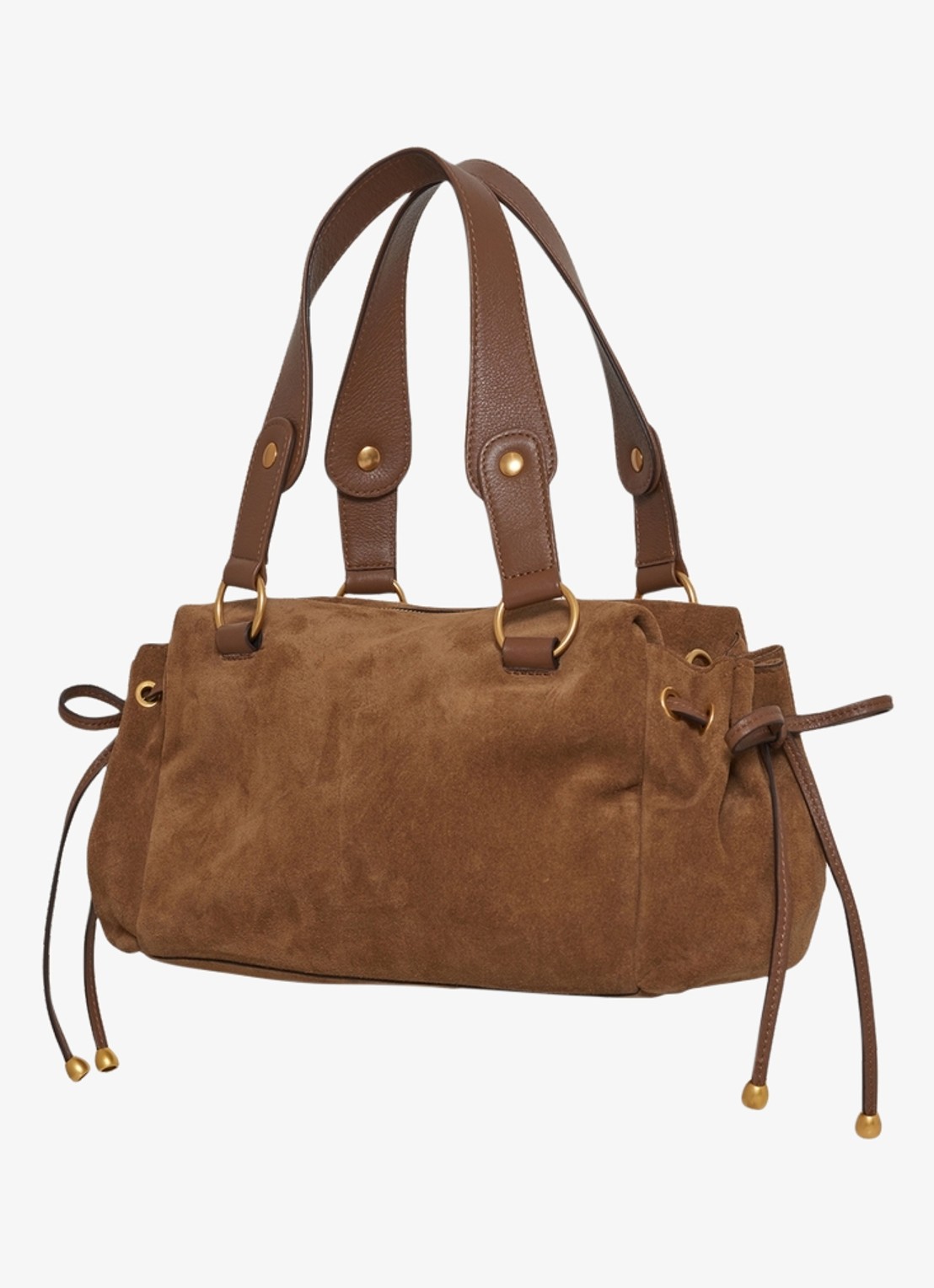 Gerard Darel Grace handtas van suéde - detail camel