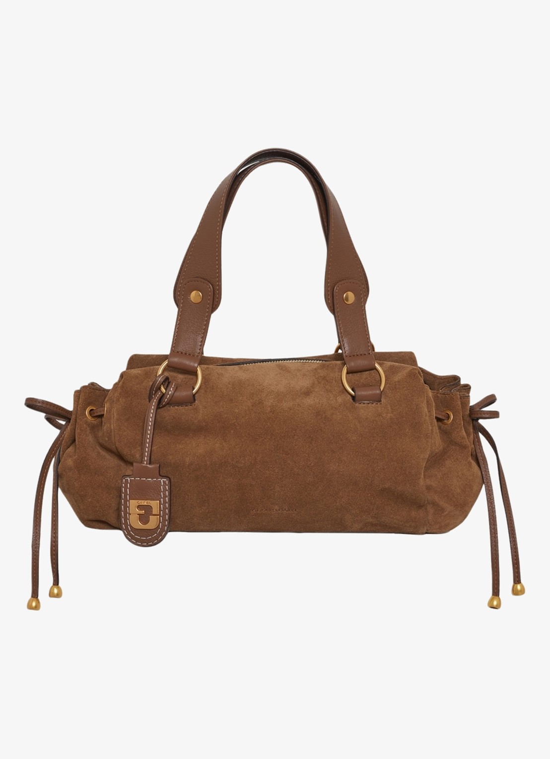 Gerard Darel Grace handtas van suéde - voorkant 3 camel