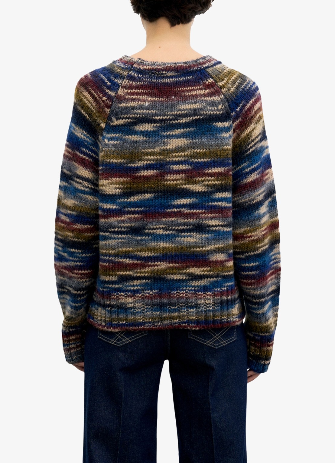 Gerard Darel Grofgebreide trui met ronde hals - achterkant 3 multicolor