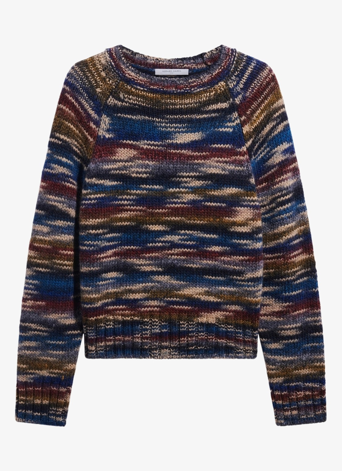 Gerard Darel Grofgebreide trui met ronde hals - voorkant 4 multicolor