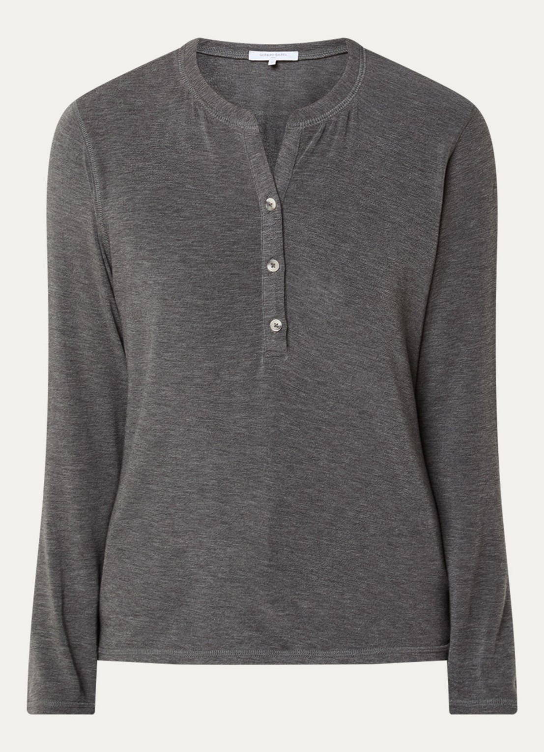 Gerard Darel Hugue longsleeve met gemêleerd dessin - voorkant 2 grijs
