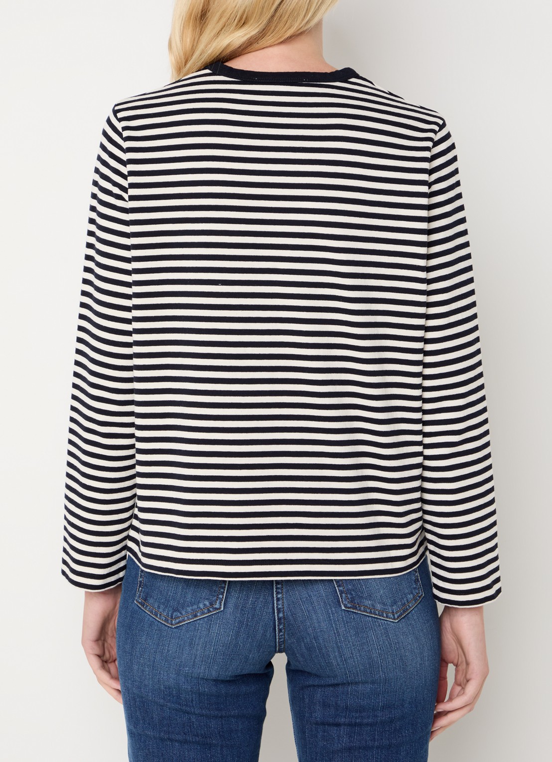 Gerard Darel Hulia longsleeve met streepprint - achterkant creme