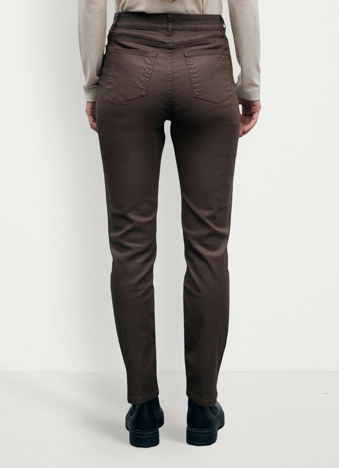 Gerard Darel Ilda high waist slim fit jeans - achterkant 4 bruin