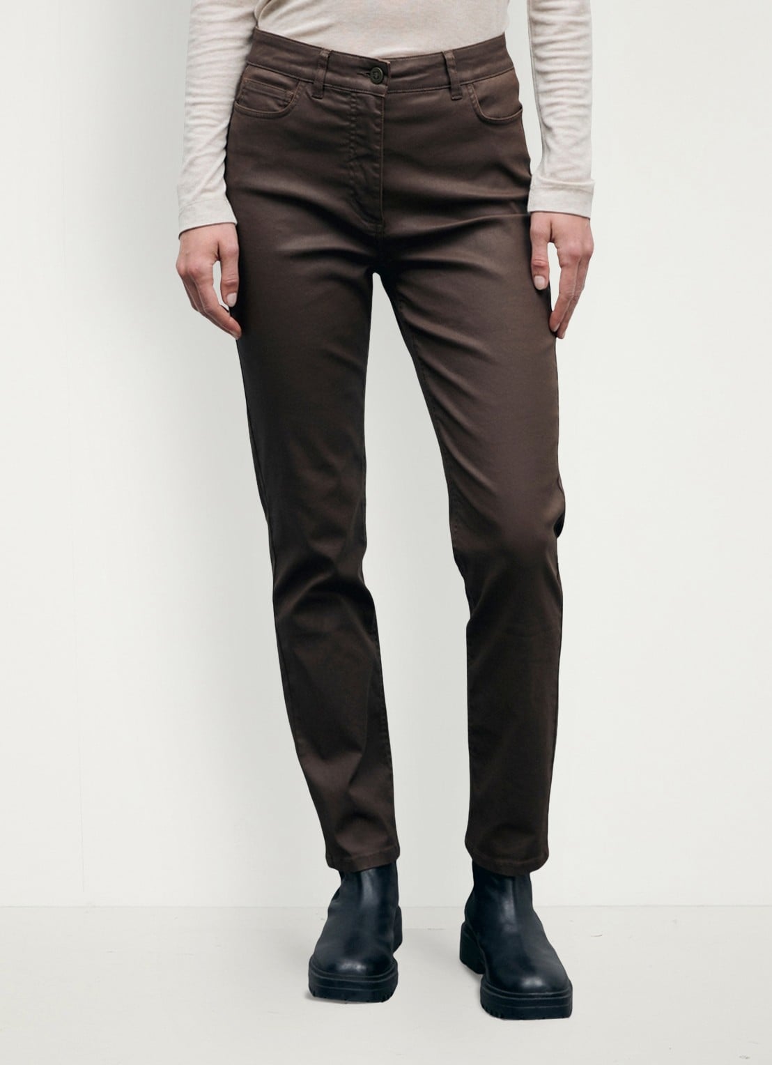 Gerard Darel Ilda high waist slim fit jeans - detail 2 bruin